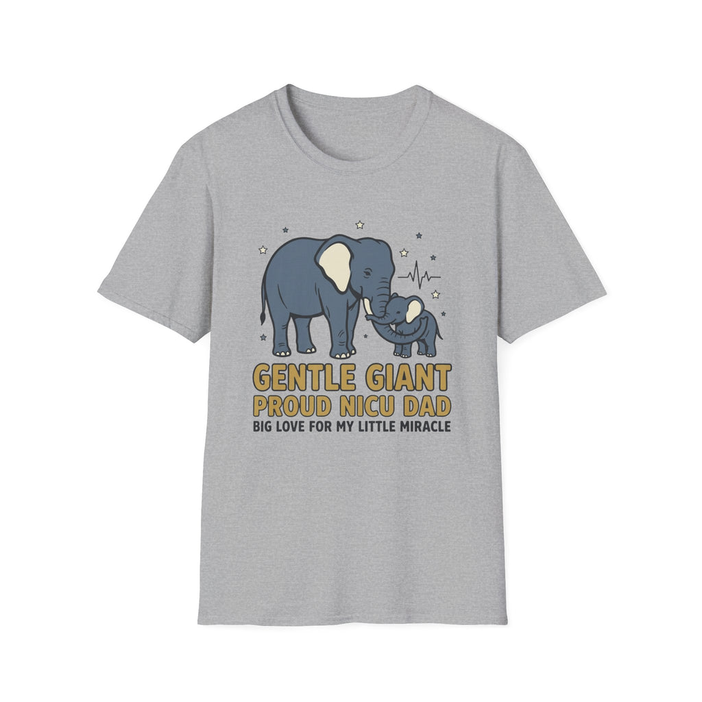 Gentle Giant Proud Inch Dad T-Shirt — Elephant Parent & Baby Love Tee