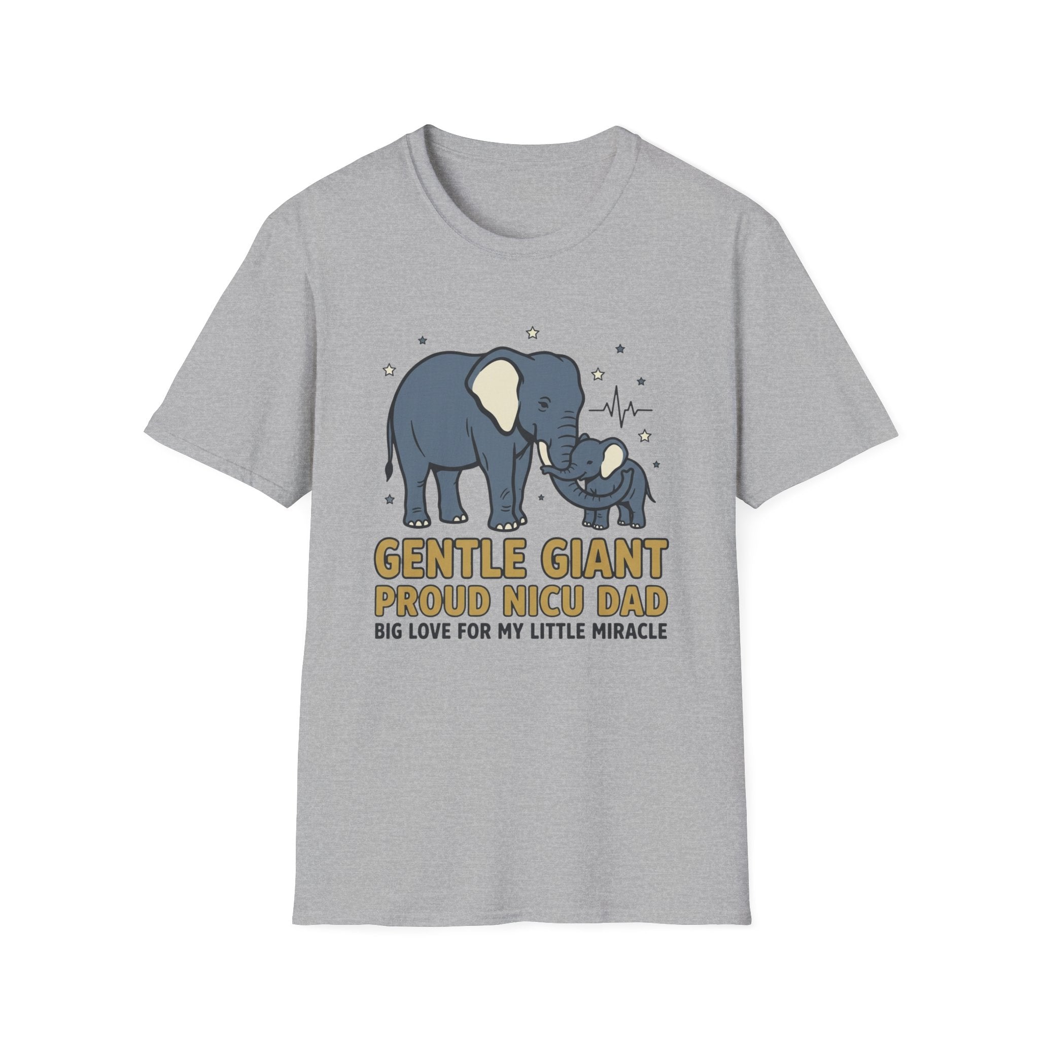 Gentle Giant Proud Inch Dad T-Shirt — Elephant Parent & Baby Love Tee