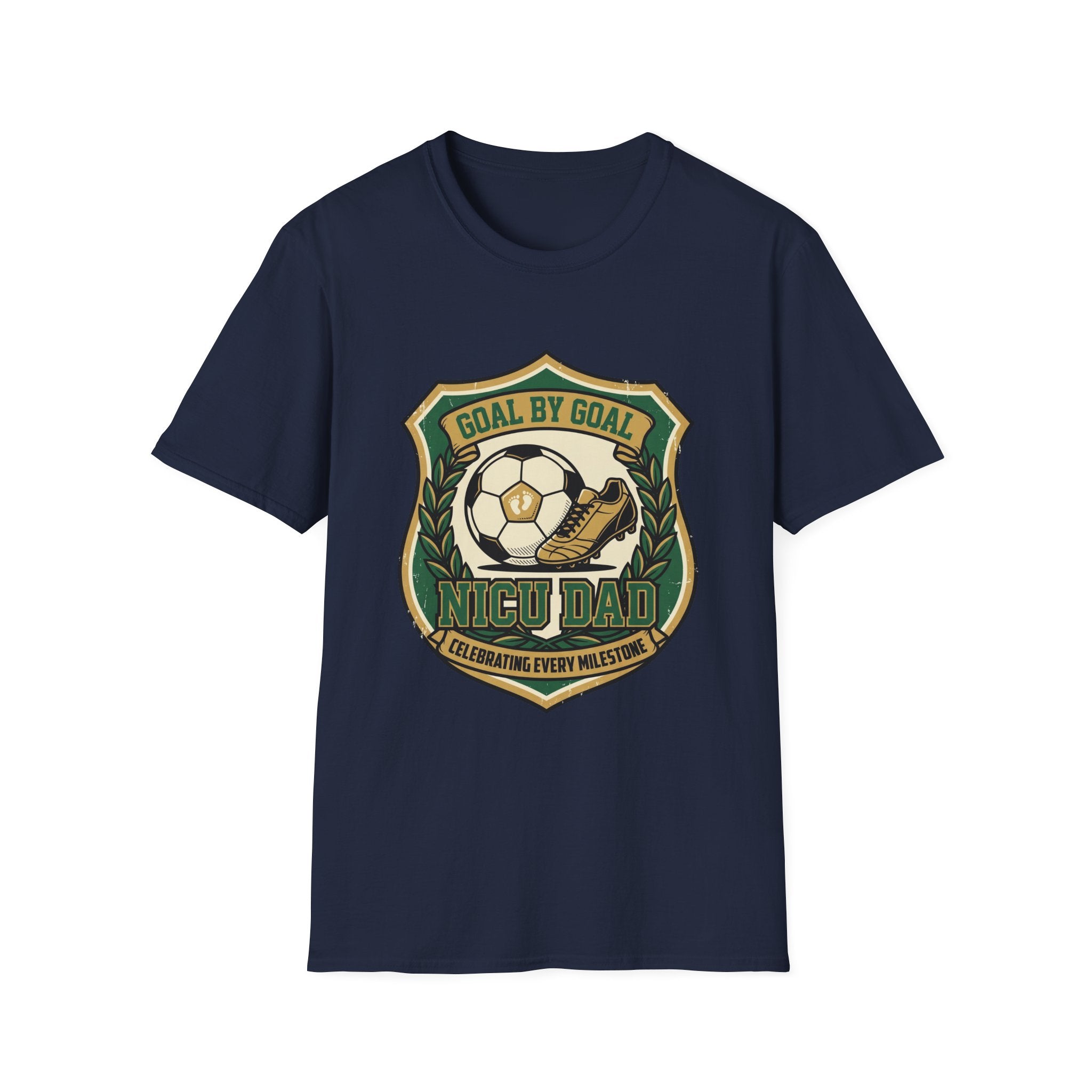 Soccer Badge T‑Shirt – "Goal by Goal" Vintage Football Emblem