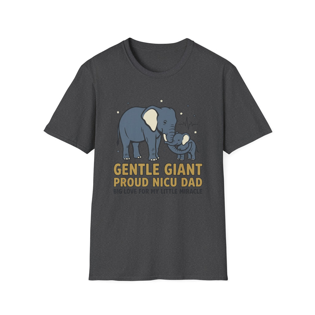 Gentle Giant Proud Inch Dad T-Shirt — Elephant Parent & Baby Love Tee