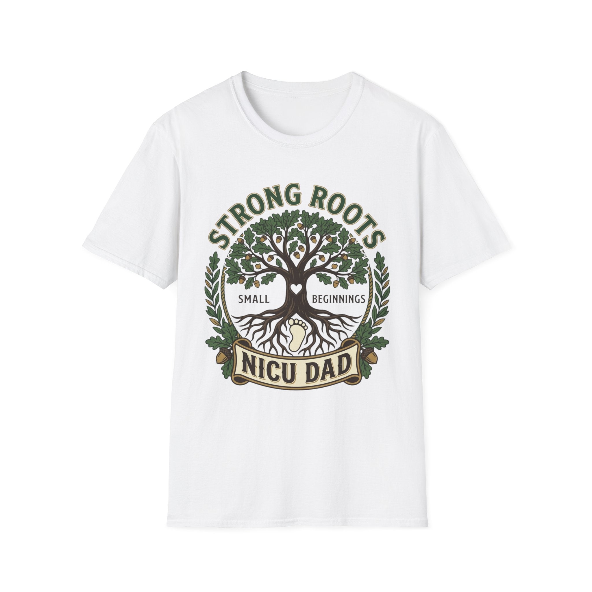Strong Roots NICU Dad T-Shirt — Small Beginnings Support Tee