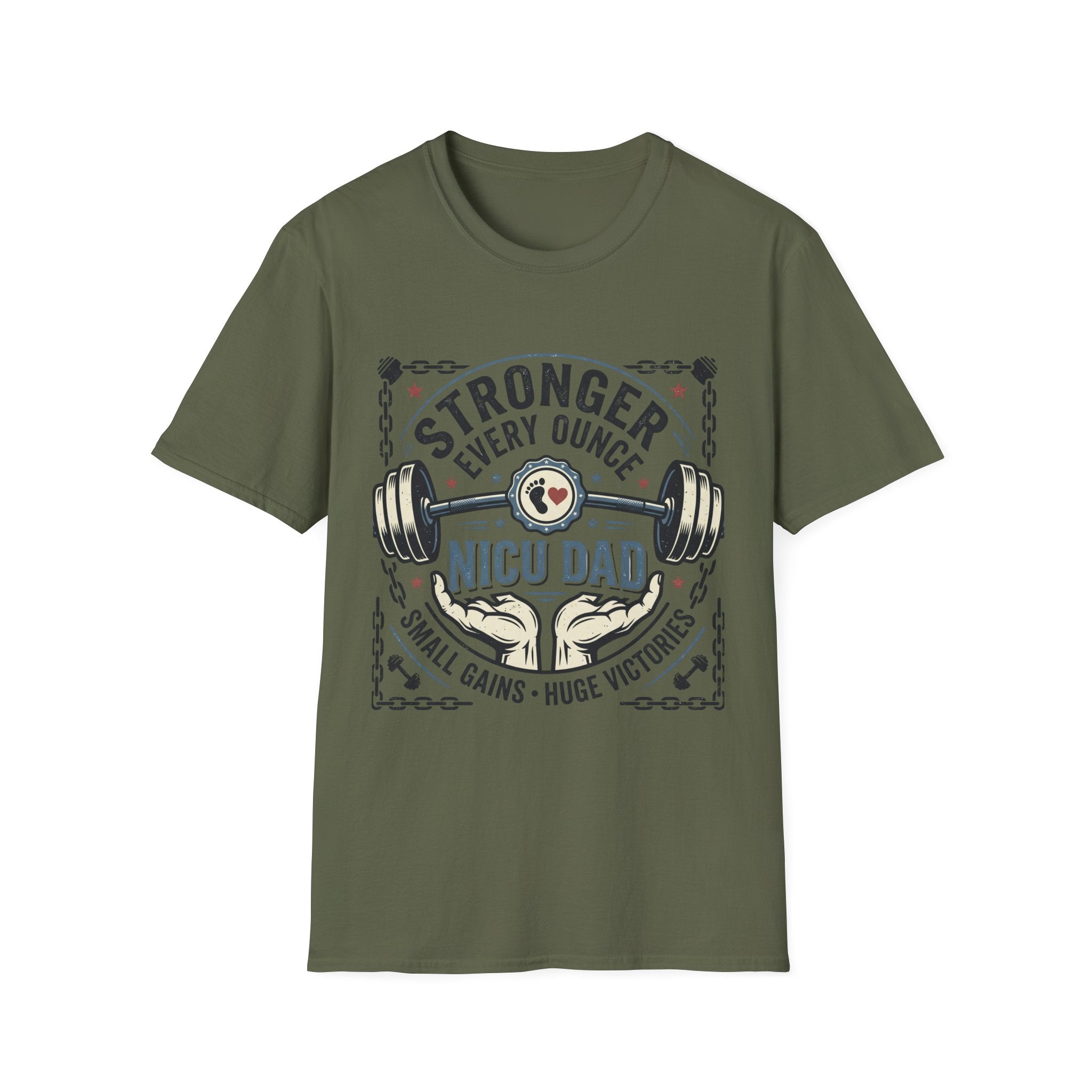 NICU Dad Strength T‑Shirt — "Stronger Every Ounce" Proud Neonatal Parent Tee