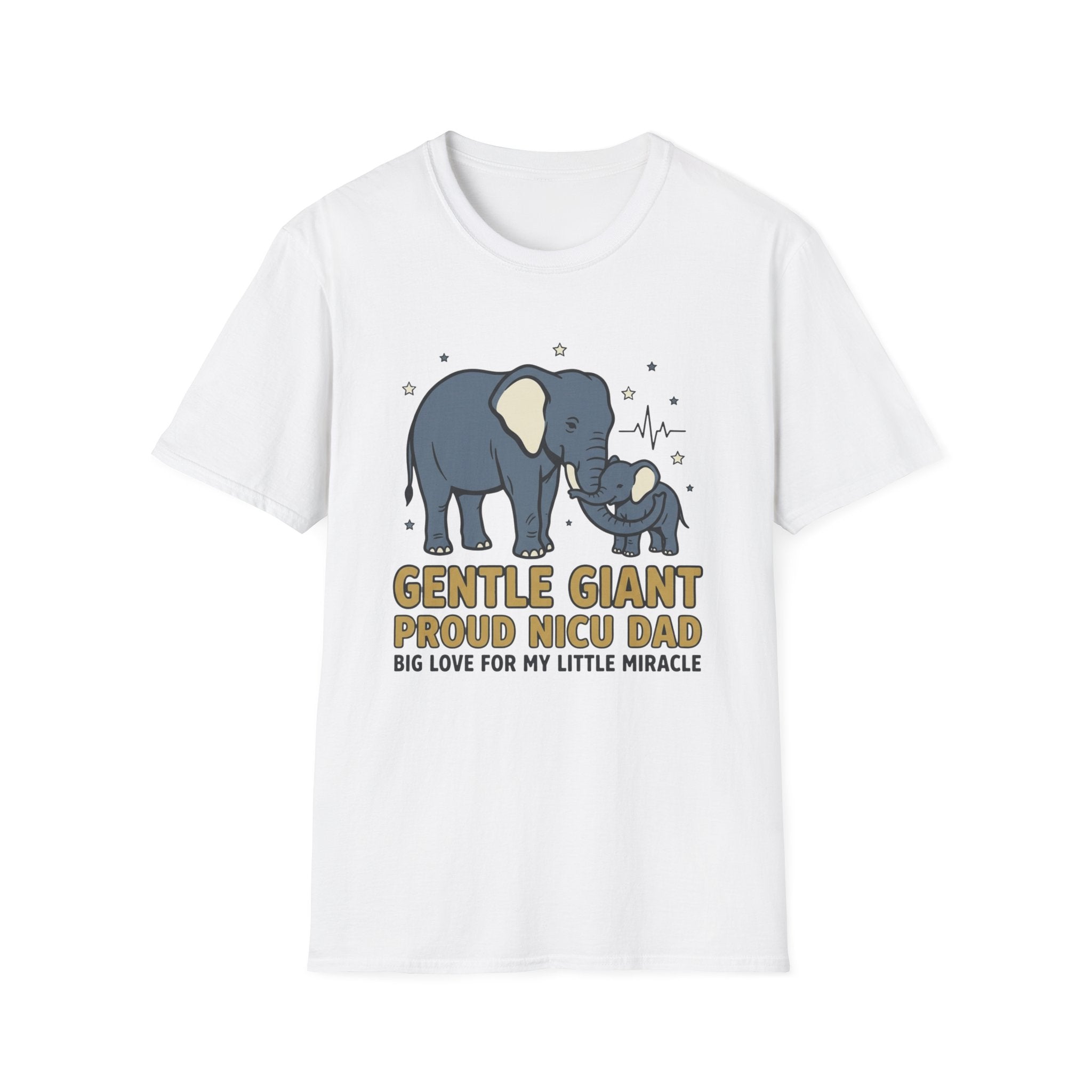 Gentle Giant Proud Inch Dad T-Shirt — Elephant Parent & Baby Love Tee