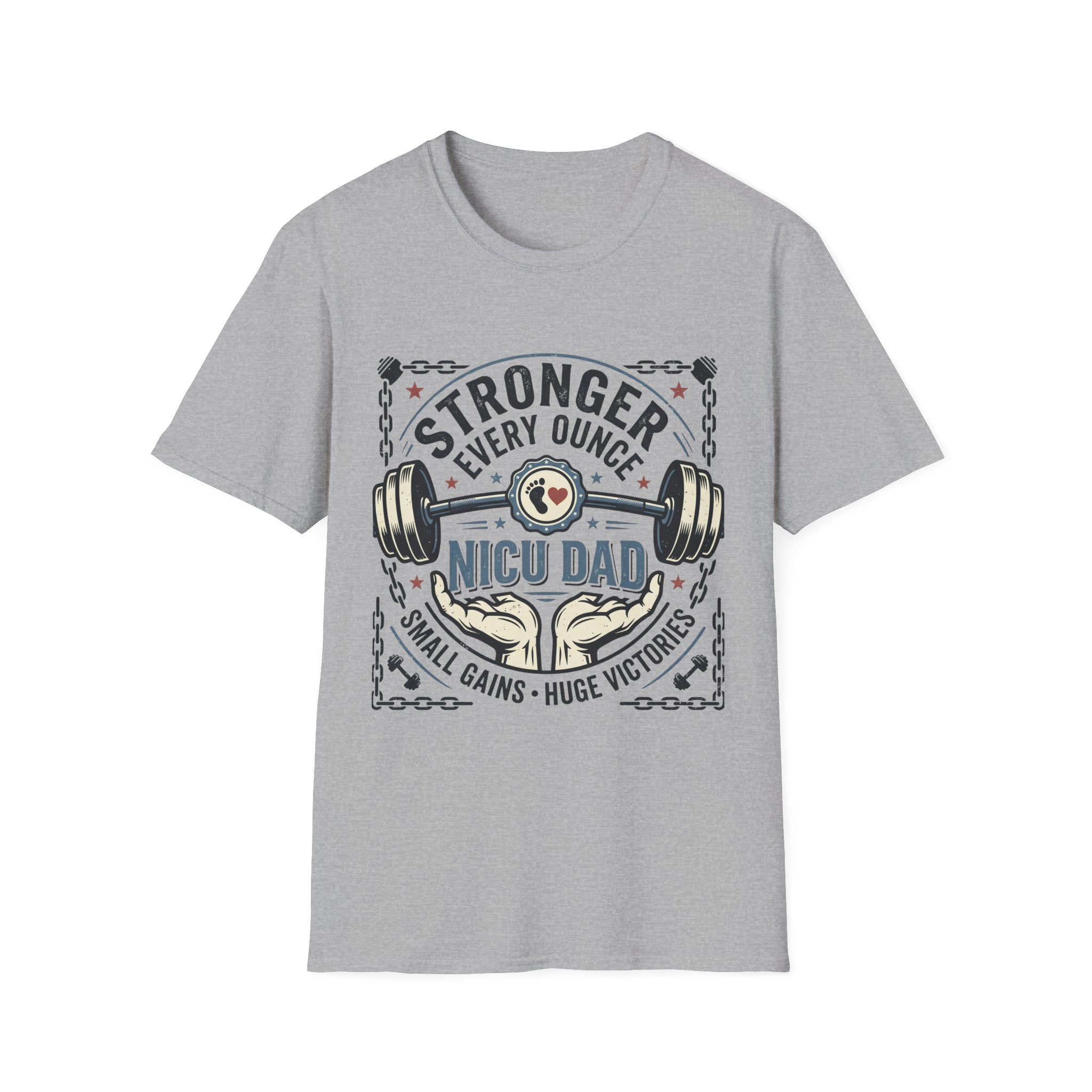 NICU Dad Strength T‑Shirt — "Stronger Every Ounce" Proud Neonatal Parent Tee
