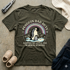 Penguin Dad Duty T-Shirt — Cute 'Nice Edition' Penguin Father Graphic Tee