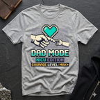 Dad Mode T-Shirt — Retro Pixel Heart Fatherhood Tee