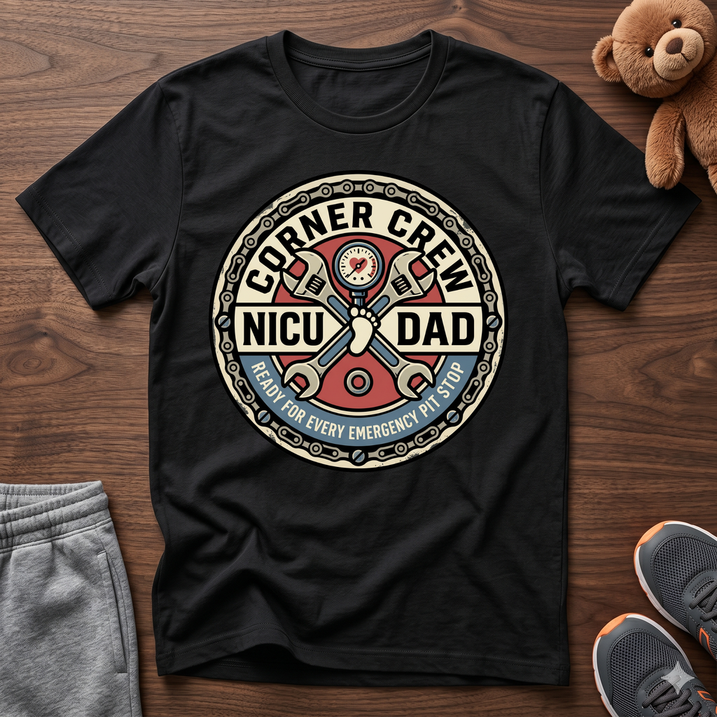 Corner Crew NICU Dad T-Shirt — Dad of NICU Baby Support Tee