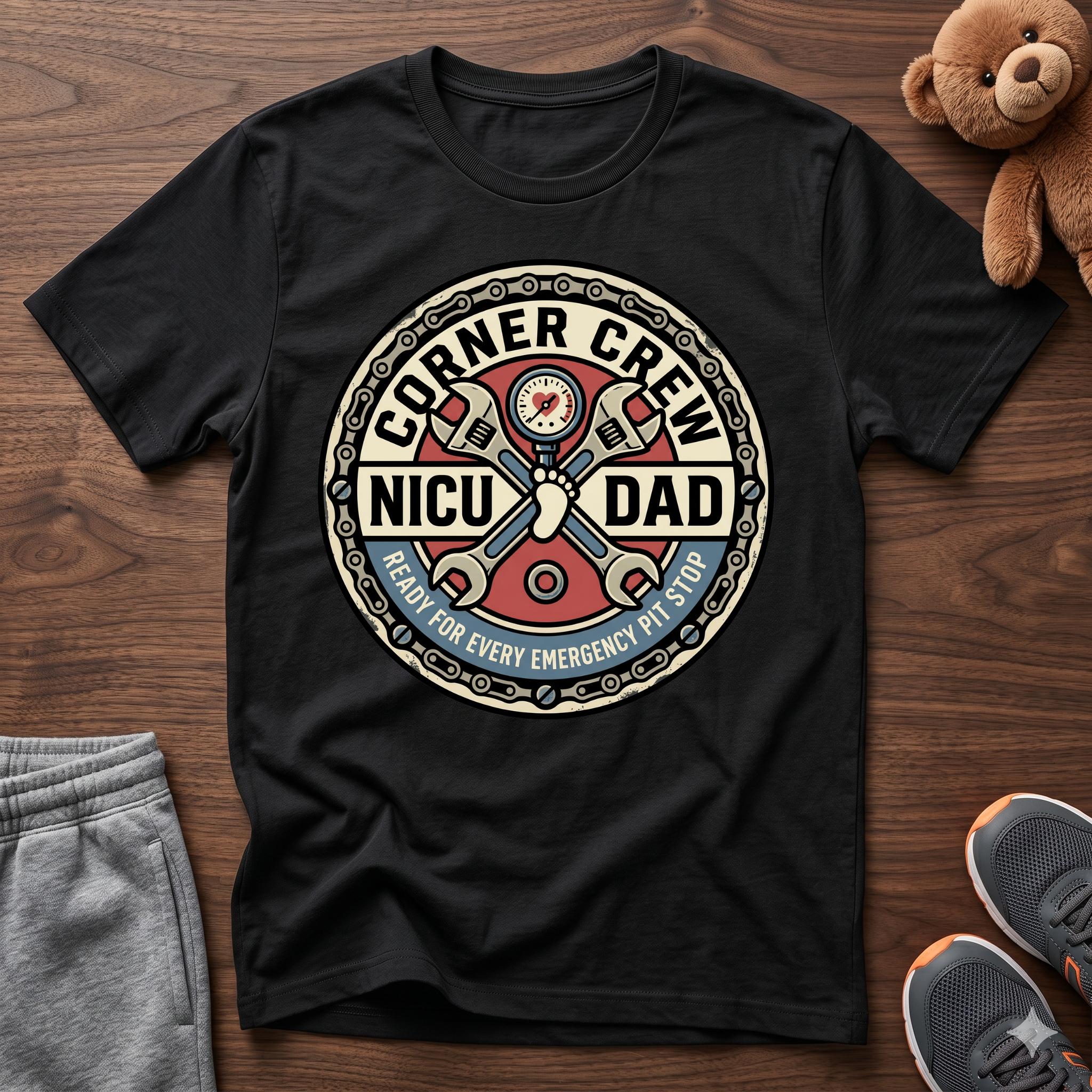 Corner Crew NICU Dad T-Shirt — Dad of NICU Baby Support Tee