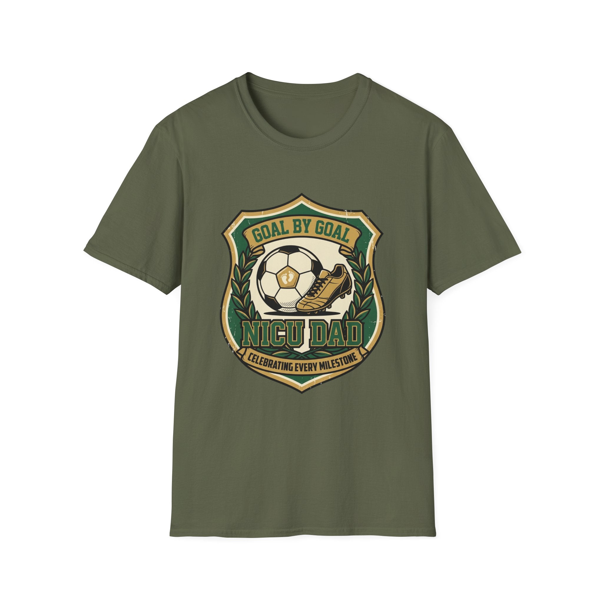 Soccer Badge T‑Shirt – "Goal by Goal" Vintage Football Emblem