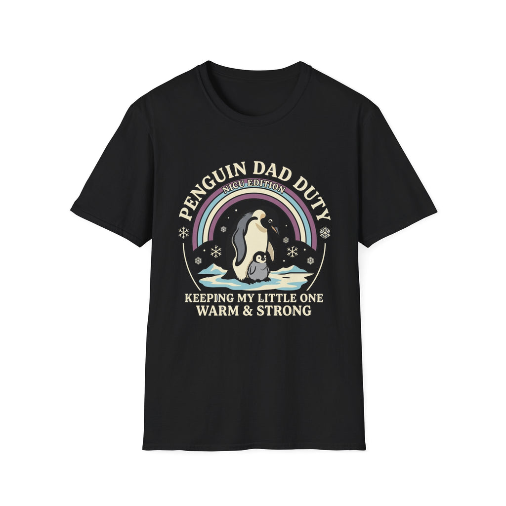 Penguin Dad Duty T-Shirt — Cute 'Nice Edition' Penguin Father Graphic Tee