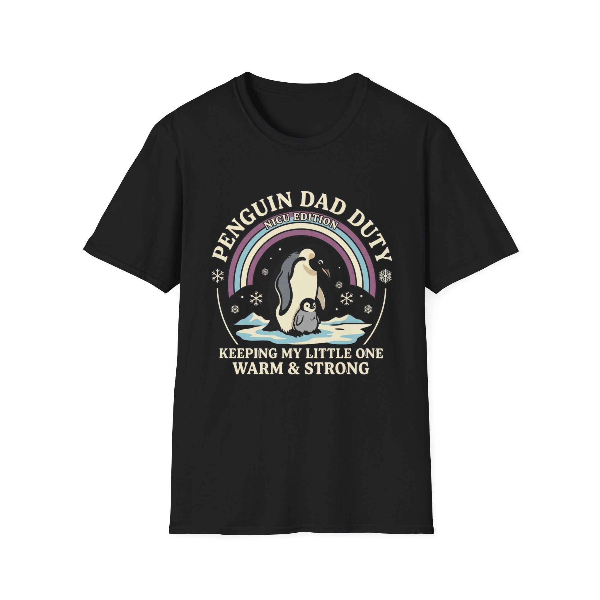Penguin Dad Duty T-Shirt — Cute 'Nice Edition' Penguin Father Graphic Tee