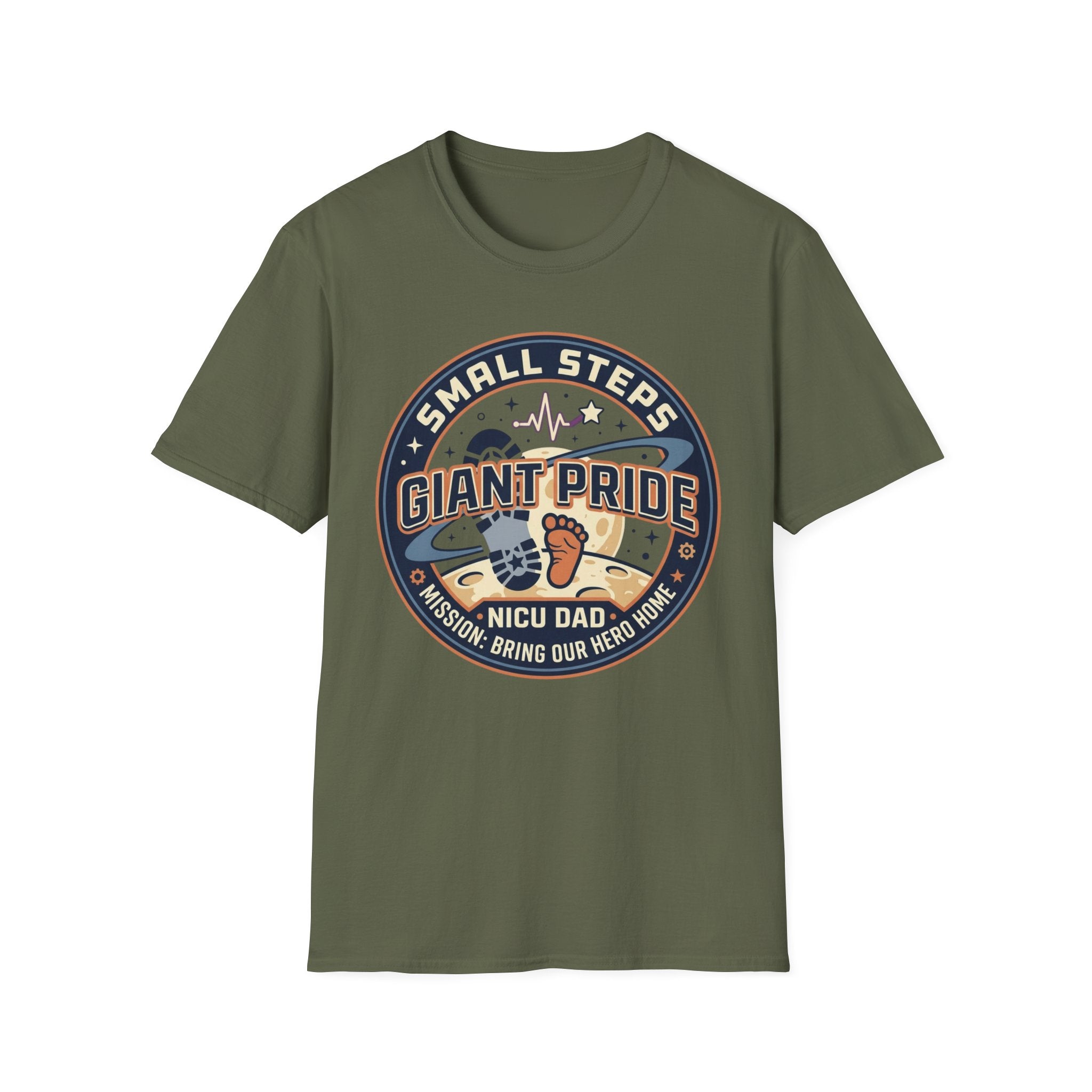 T‑Shirt — "Small Steps, Giant Pride" NICU Dad Tee