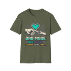 Dad Mode T-Shirt — Retro Pixel Heart Fatherhood Tee