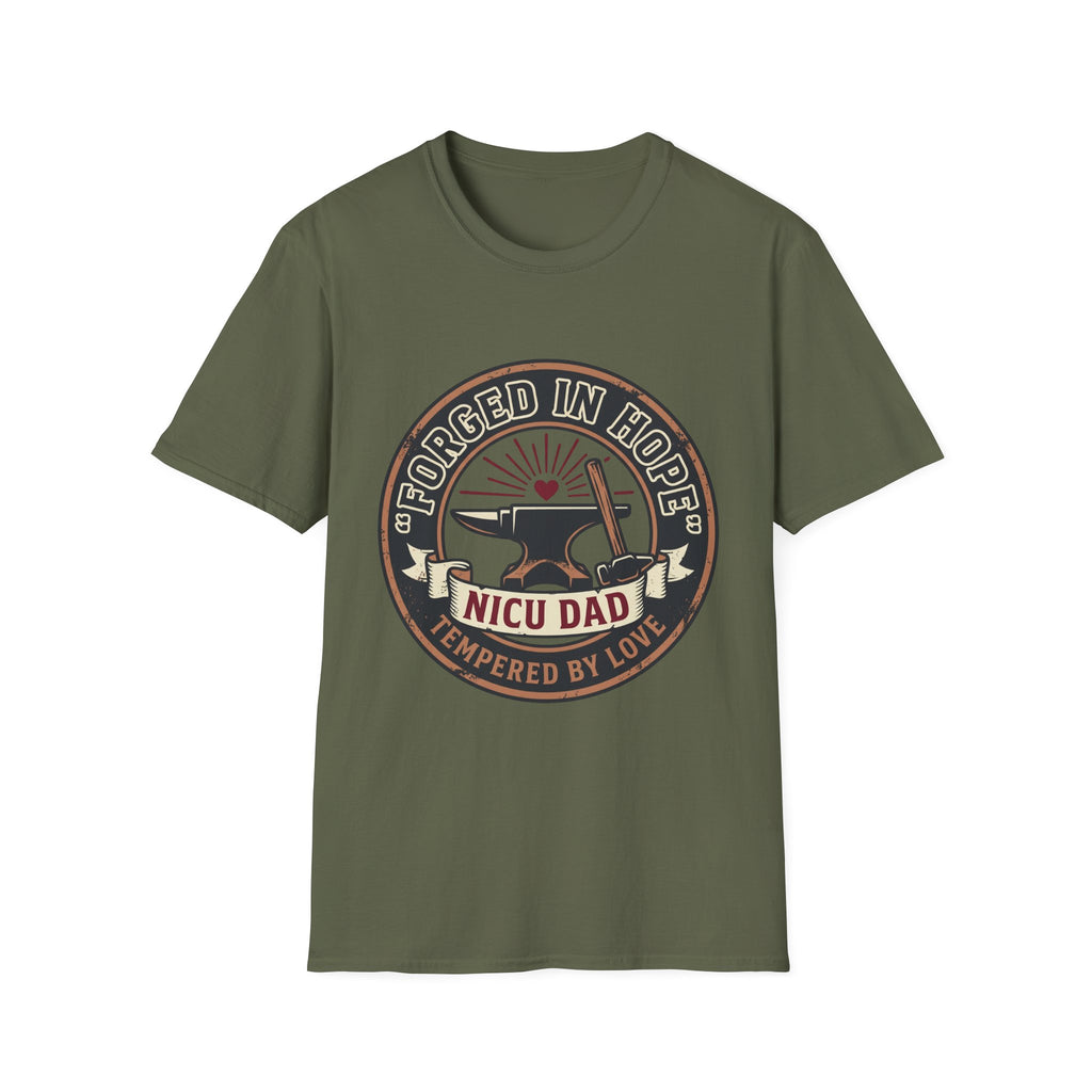 Forged in Hope NICU Dad T-Shirt — Newborn NICU Support Tee