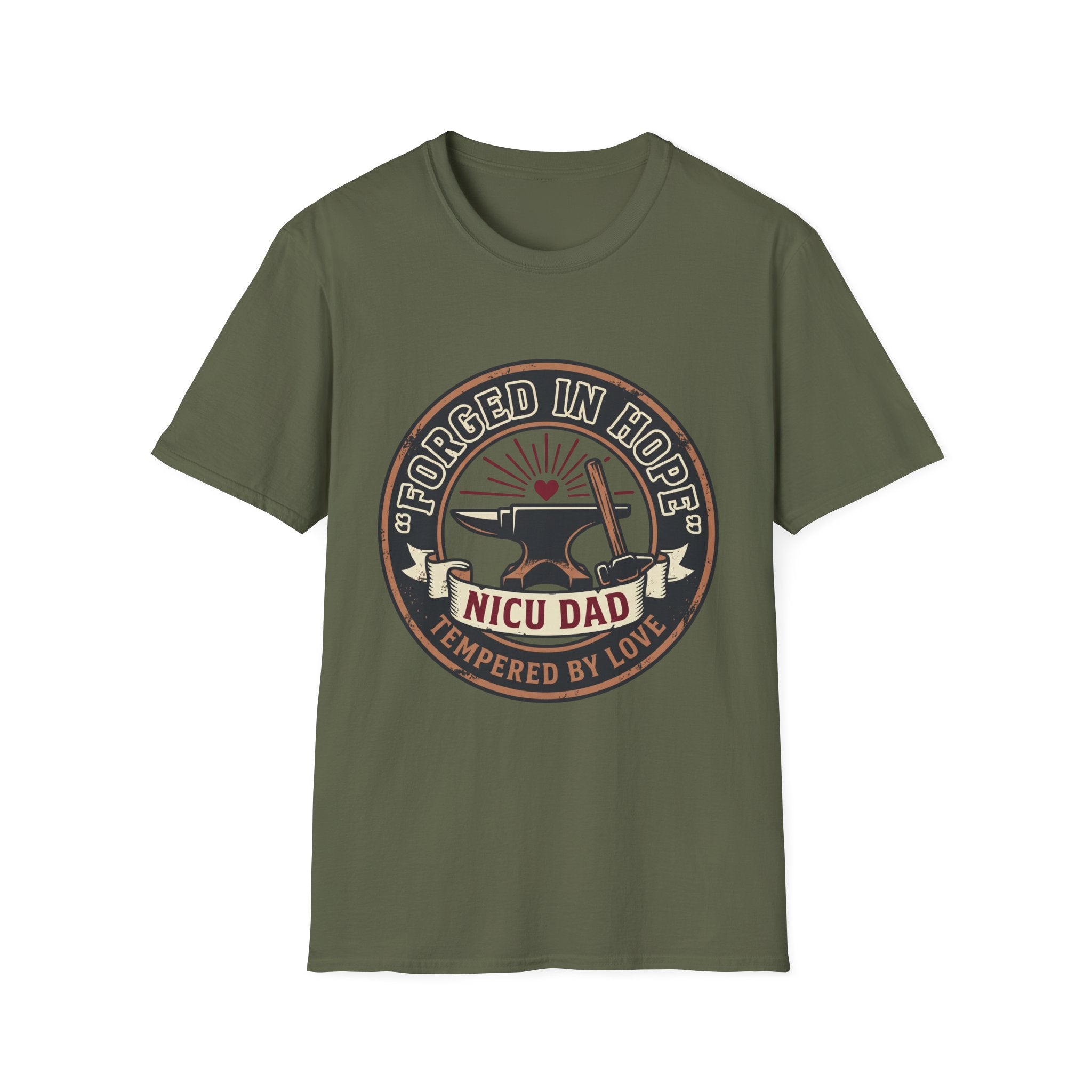 Forged in Hope NICU Dad T-Shirt — Newborn NICU Support Tee