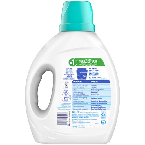 All Liquid Laundry Detergent, Free Clear, Odor Relief, 73 Fluid Ounces, 49 Loads